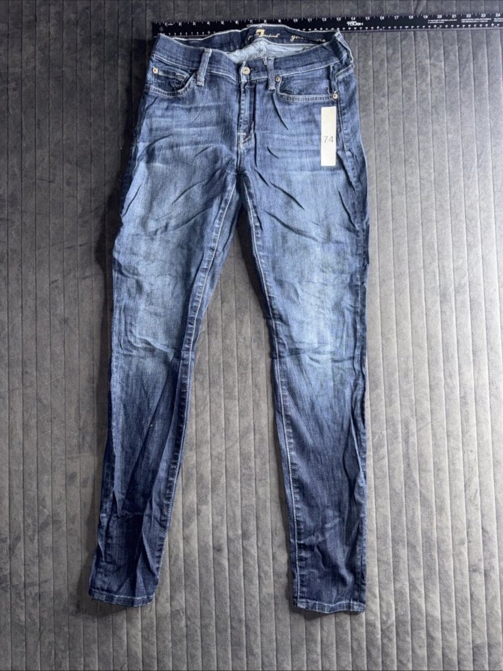 SEVEN FOR ALL MANKIND Contrast Skinny Jeans Gwenevere